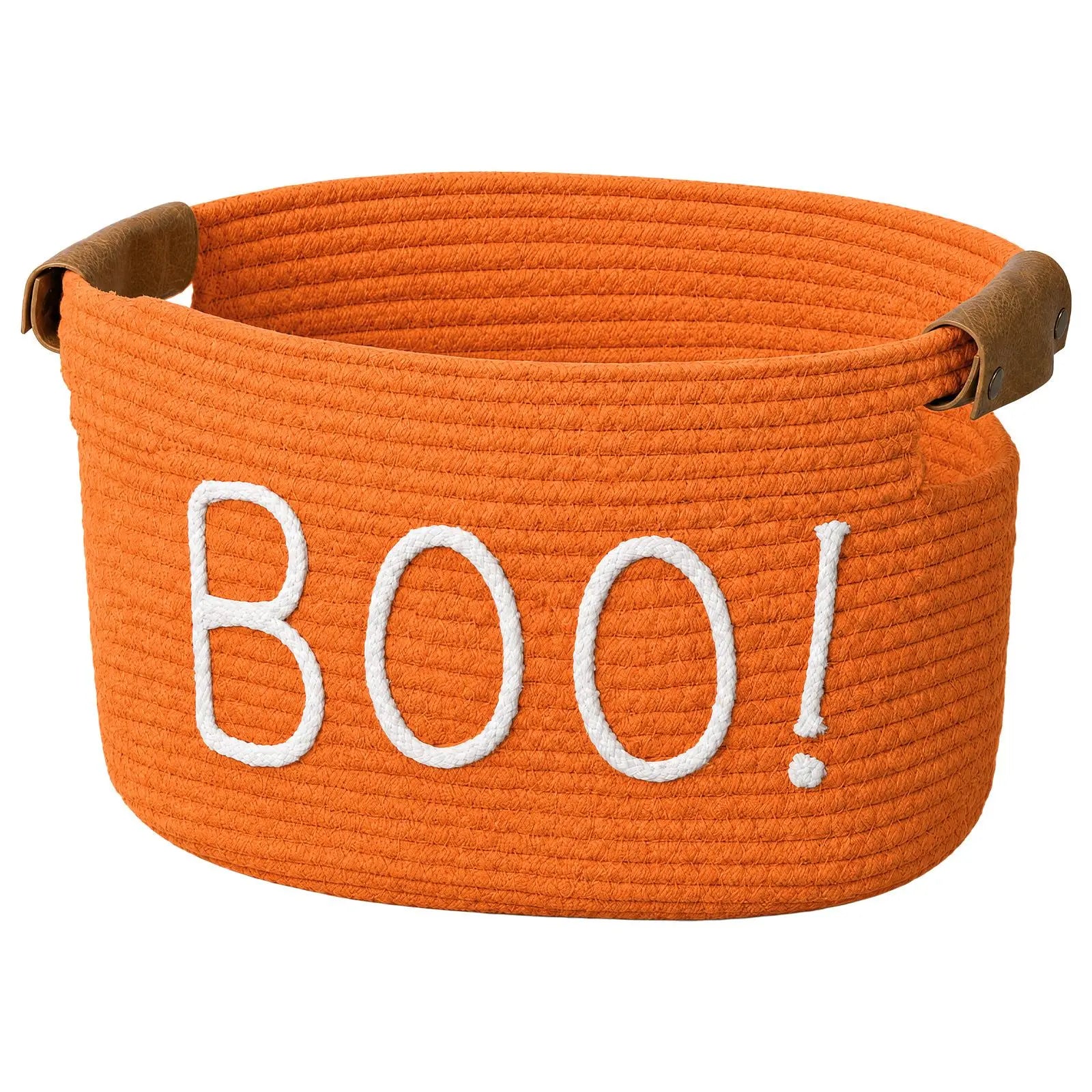 Gejoy Large Boo Basket with Handles for Halloween Spooky Face Boo Basket Cute Halloween Boo Basket Boo Woven Trick or Treat Gift Organizer for Halloween Party Favors, Spooky Gift Basket for Girlfriends Adults Her Bestie Teens Boyfriends Girls Sister Mom