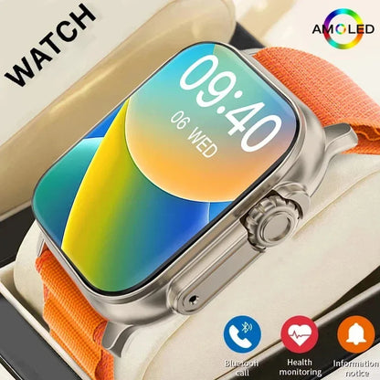 2026 New Men Smart Watch 2.01 Inch HD Screen Bluetooth Call Health Fitness Tracker Multi Sport Mode Smartwatch for Android IOS
