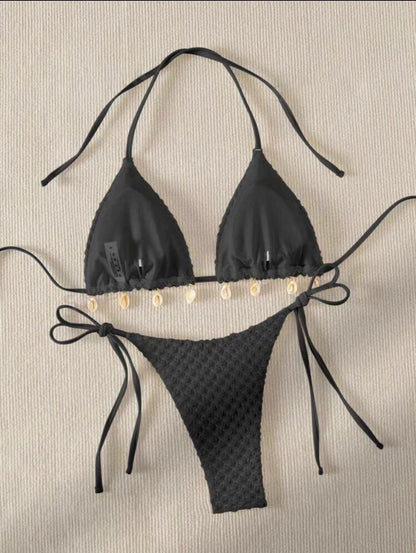 Special Fabric Split Swimsuit Swimwear Women'S Outer Single Sexy